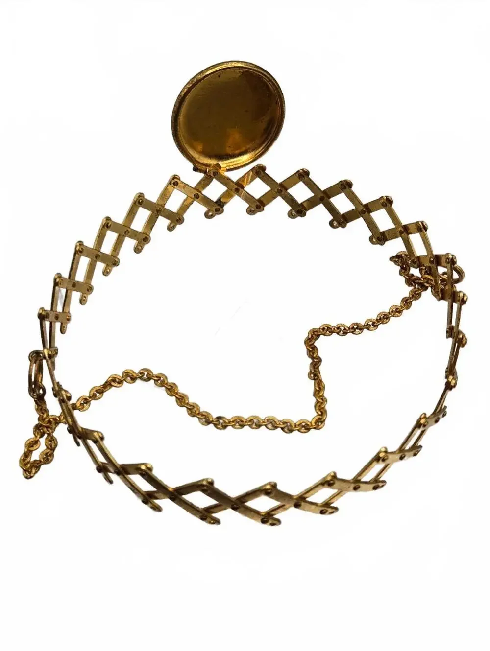 VTG Gold tone, Gate Top, Expandable, Beggars Purse Top Excellent